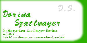 dorina szatlmayer business card